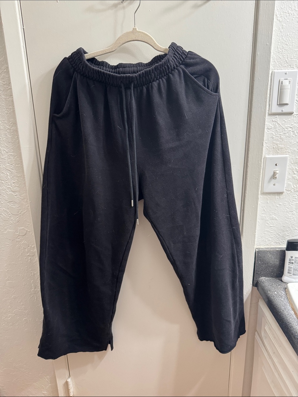 PINK Victoria's Secret Black Knit Sweatpants